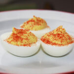 Deviled Eggs on a white plate